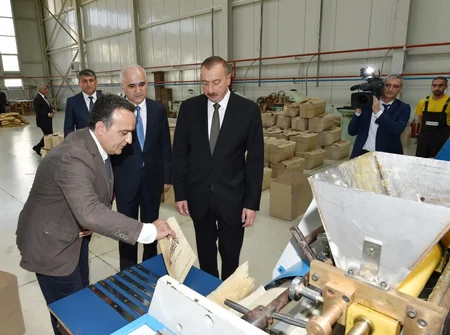 Prezident İlham Əliyev Balaxanı Sənaye Parkının açılışında iştirak edib