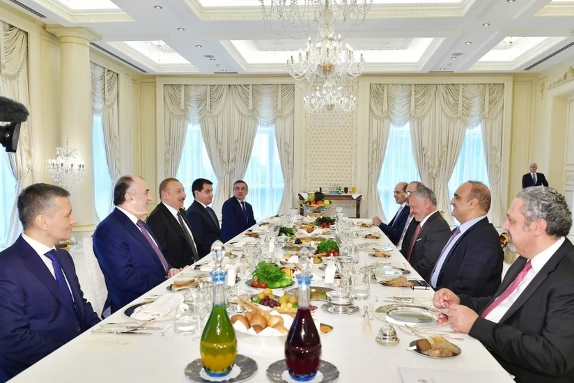President Ilham Aliyev and King Abdullah II of Jordan had working dinner