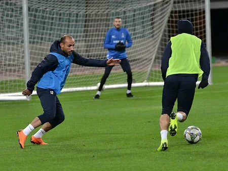 Azərbaycan yığması UEFA Millətlər Liqasındakı oyunlar ərəfəsində Bakı Olimpiya Stadionunda məşqə çıxıb