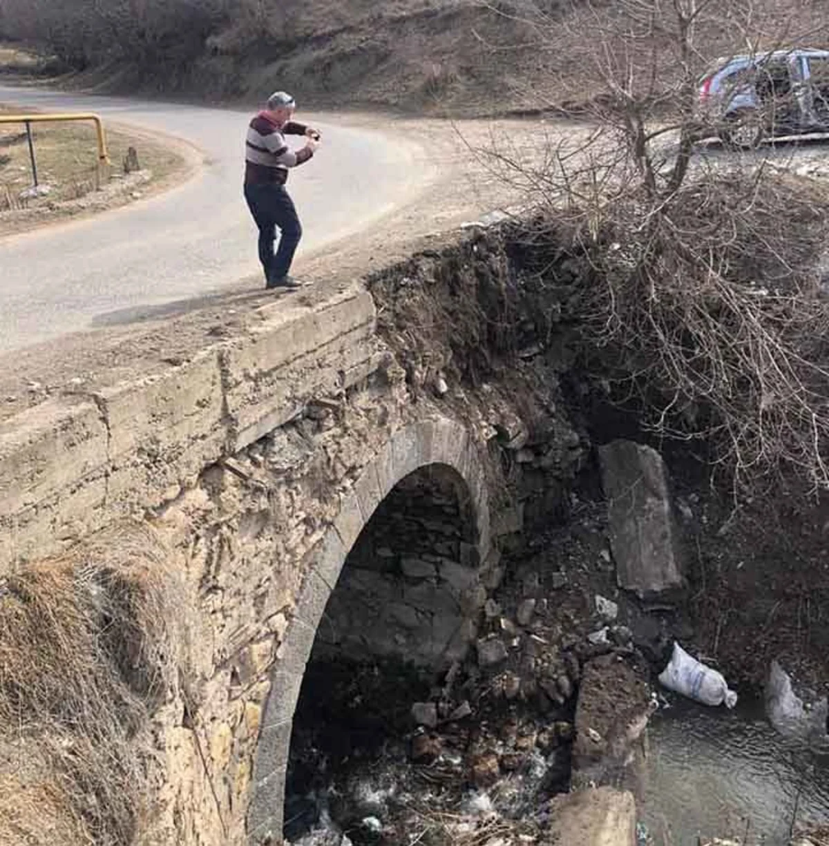 Azərbaycanlıların yaşadığı kəndin körpüsü qəzalı vəziyyətdədir
