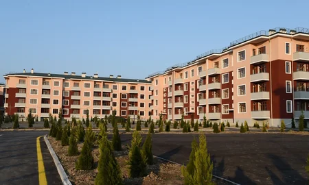 President Ilham Aliyev views new residential complex for IDPs in Tartar district