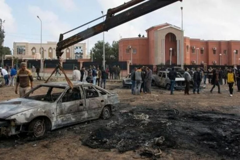 Two blasts rock area of government buildings in Libyan capital
