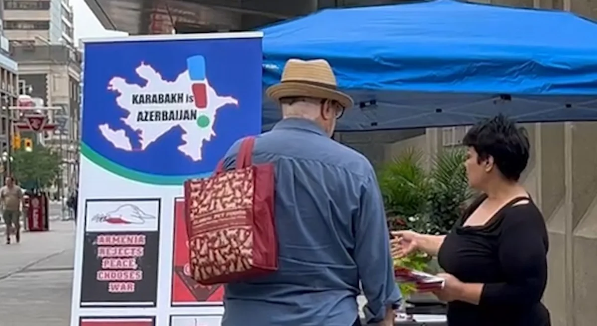 Azərbaycan icması Torontoda Ermənistanın təxribatlarına qarşı aksiya keçirib