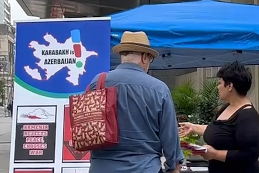 Azərbaycan icması Torontoda Ermənistanın təxribatlarına qarşı aksiya keçirib