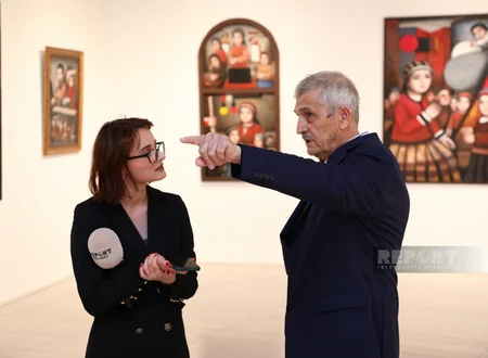 Xalq rəssamı Qəyyur Yunusun Sağ əlin sərvəti sərgisinin açılışı olub