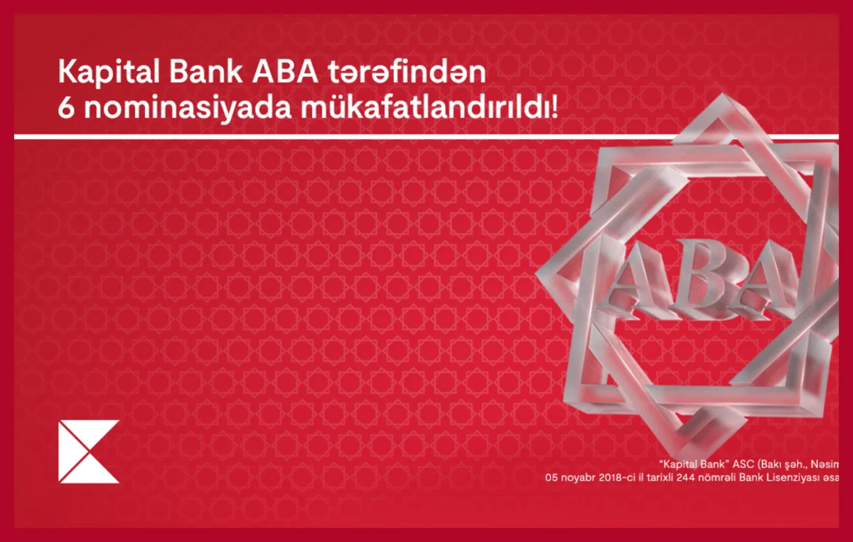 Kapital Bank 6 nominasiyada mükafatlandırılıb