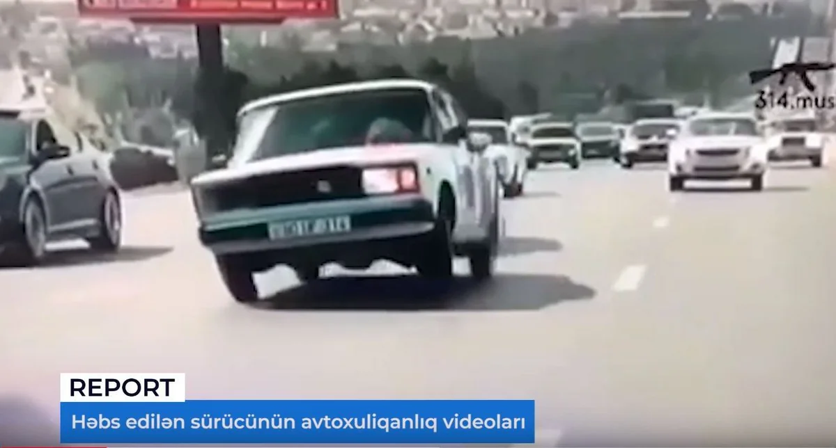 Binəqədidə avtoxuliqanlıq edən sürücü həbs edildi - VİDEO - YENİLƏNİB