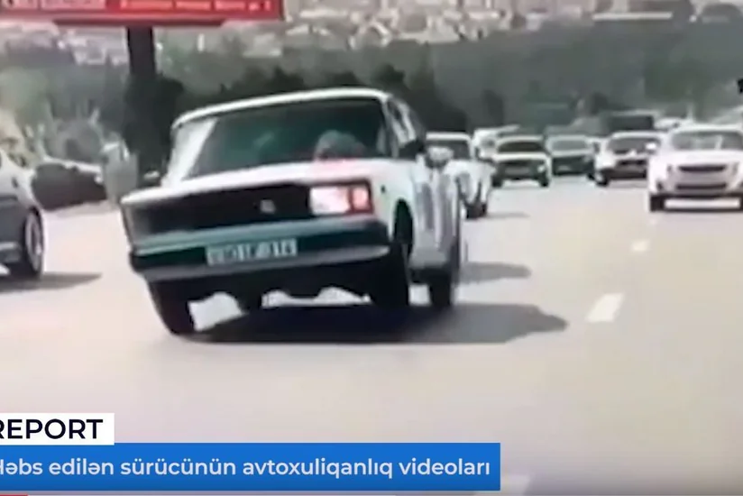 Binəqədidə avtoxuliqanlıq edən sürücü həbs edildi - VİDEO - YENİLƏNİB