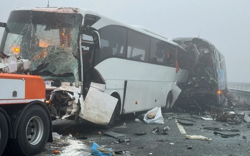 Türkiyədə ağır yol qəzasında 10 nəfər ölüb, 54 nəfər yaralanıb