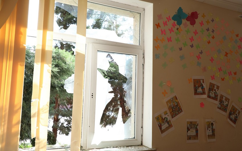 Armenians fired artillery shells at school in Tartar