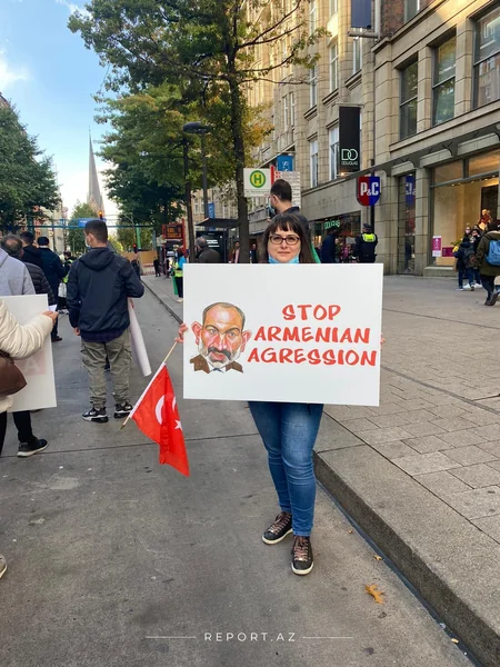 Hamburqda Azərbaycan Ordusuna dəstək məqsədilə mitinq keçirilib