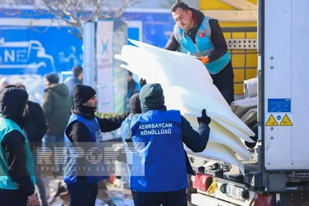Azərbaycan könüllüləri Kahramanmaraşda fəaliyyətə başlayıblar