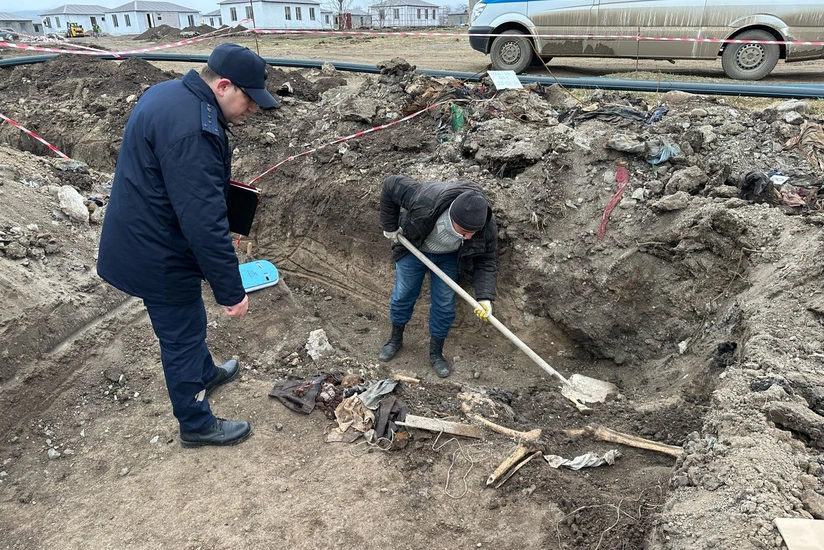 Xocalıda aşkar edilmiş kütləvi məzarlıqdan daha bir azyaşlının qalıqları çıxarılıb