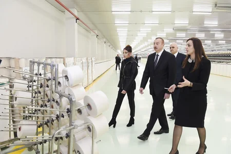 “Mingəçevir Tekstil” MMC-nin iplik istehsalı üzrə iki müəssisəsinin açılışı olub