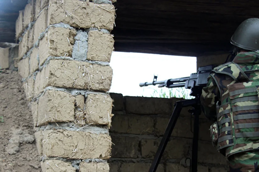 Armenians violated ceasefire using large caliber machine guns