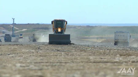 Ağdam-Füzuli avtomobil yolunun inşası sürətlə davam edir