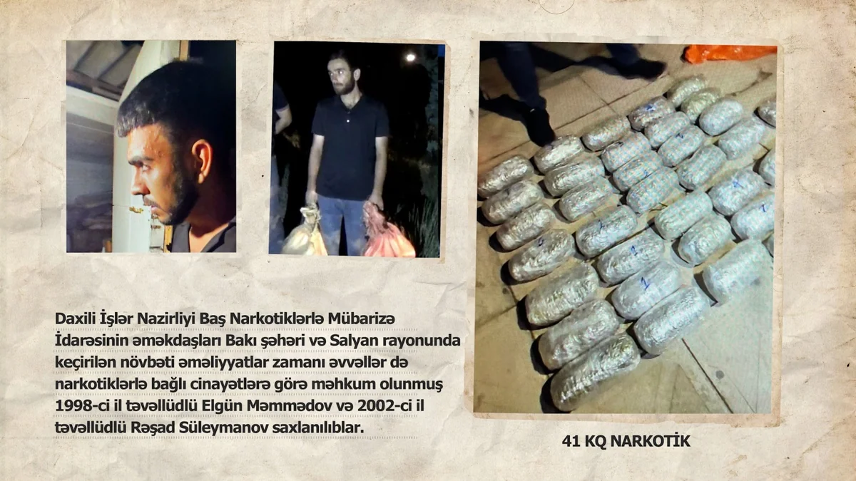 İran vətəndaşından əldə edilən 41 kiloqram narkotik dövriyyədən çıxarılıb, iki nəfər həbs olunub