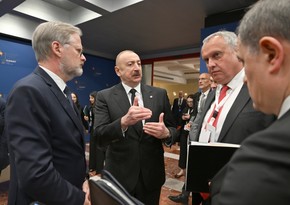 İlham Əliyevin Tiranada Çexiyanın Baş naziri ilə görüşü olub