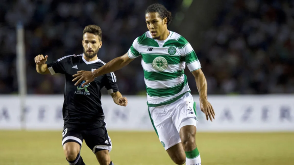 Virgil van Dijk playing against Qarabag now world's most expensive defender