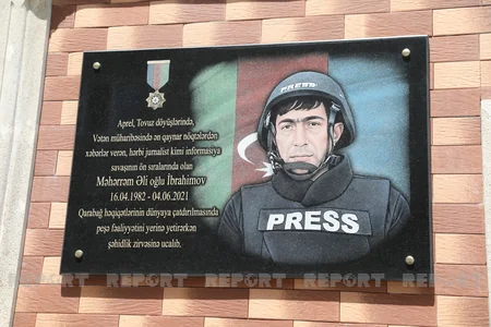 Jurnalist Məhərrəm İbrahimovun şəhid olmasının ildönümü münasibətilə mərasim keçirilib