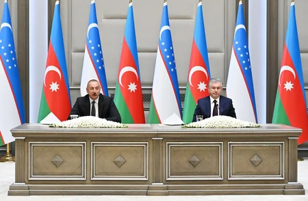 Presidents of Azerbaijan and Uzbekistan make press statements
