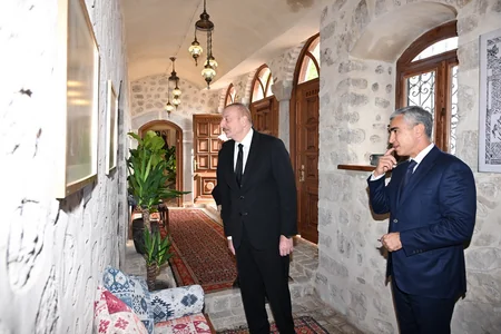 Şuşada Şirin su hamamının bərpadan sonra açılışı olub - YENİLƏNİB