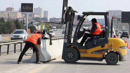 Paytaxtın şimal girişində tıxacı azaltmaq üçün tikinti işləri aparılır