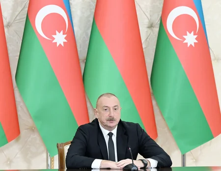 President Ilham Aliyev and President Aleksandr Lukashenko make press statements