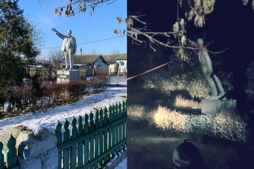 Ukraynada Leninin sonuncu heykəlini söküblər