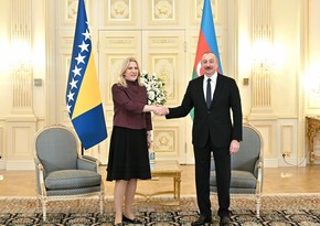Željka Cvijanović invites President Ilham Aliyev to visit Bosnia and Herzegovina