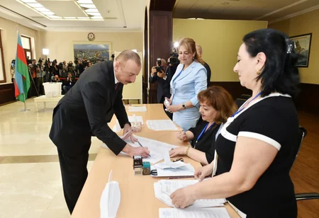 Prezident İlham Əliyev səs verib