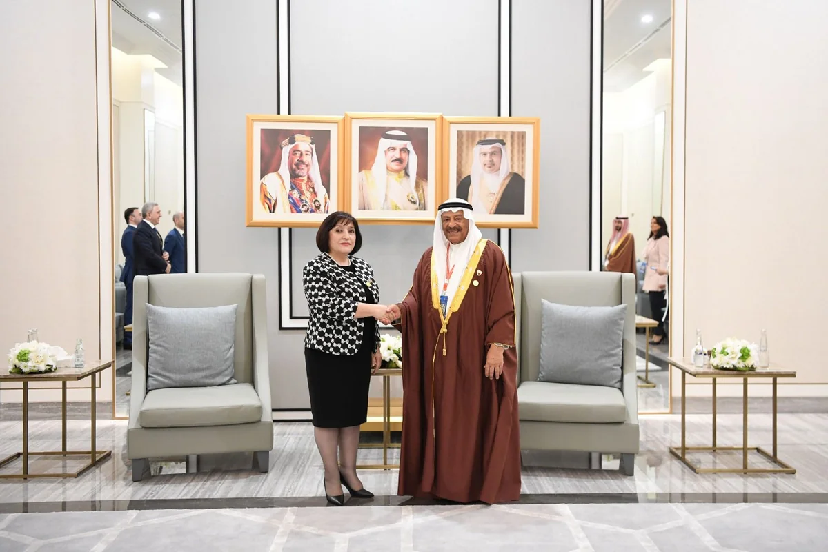 Председатель Милли Меджлиса встретилась с председателем Совета Королевства Бахрейн