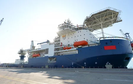 President Ilham Aliyev attends launch of Khankendi’ subsea construction vessel