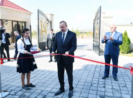 President Ilham Aliyev attended opening of Gabala branch of Azerkhalcha OJSC