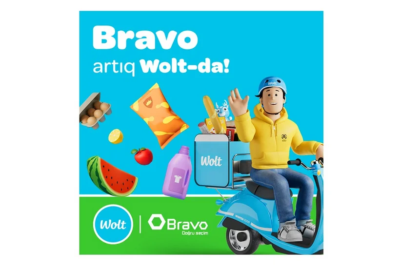 BRAVO-dan WOLT-la sürətli çatdırılma! ALIŞ-VERİŞ QAPINIZDA!