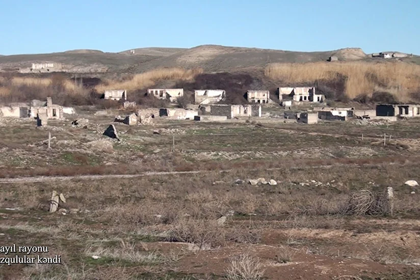 Видеокадры из села Ниязгулулар Джебраильского района