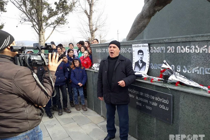 Gürcüstanın Saqareco rayonunda Qanlı Yanvar faciəsi ilə əlaqədar aksiya keçirilib