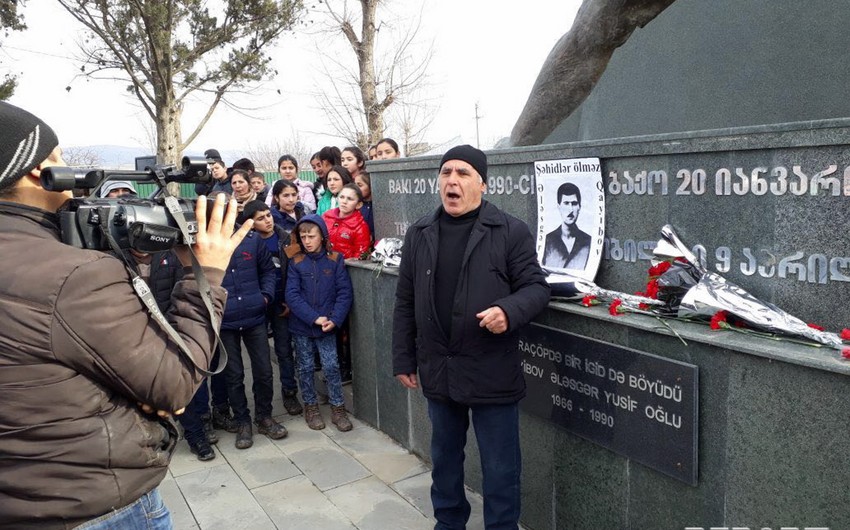 Gürcüstanın Saqareco rayonunda Qanlı Yanvar faciəsi ilə əlaqədar aksiya keçirilib