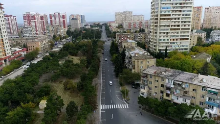 Bakının Şirin Mirzəyev küçəsinin bir hissəsi əsaslı təmir edilib