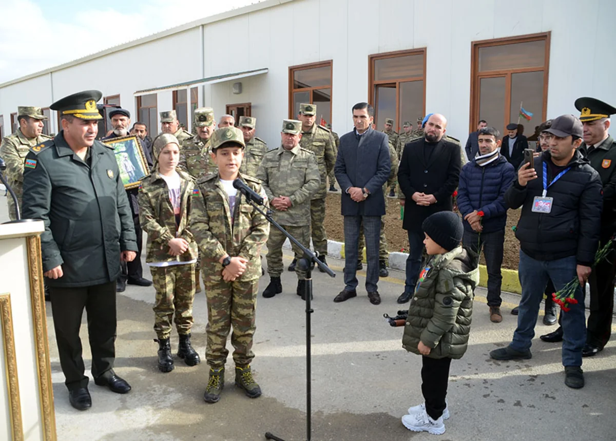 Zəfər Günü münasibətilə hərbi hissədə tədbir keçirilib