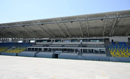 President and First Lady review construction progress at Ganja city stadium