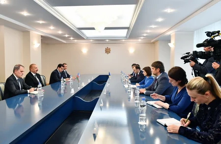 Kişineuda Azərbaycan və Moldova prezidentlərinin görüşü olub