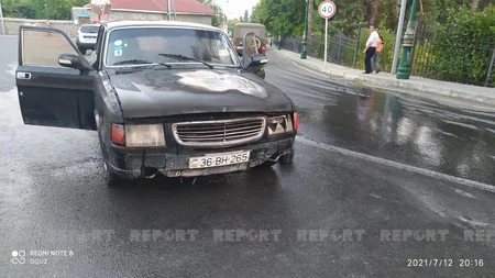 В Огузе загорелся легковой автомобиль