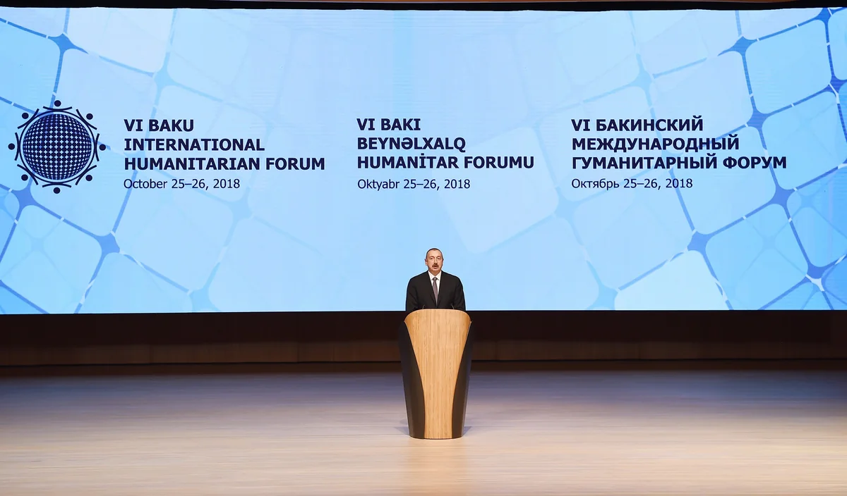 Prezident İlham Əliyev Bakıda VI Beynəlxalq Humanitar Forumun rəsmi açılış mərasimində iştirak edib - VİDEO - YENİLƏNİB