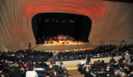 Steven Seagal gives concert at Heydar Aliyev Center
