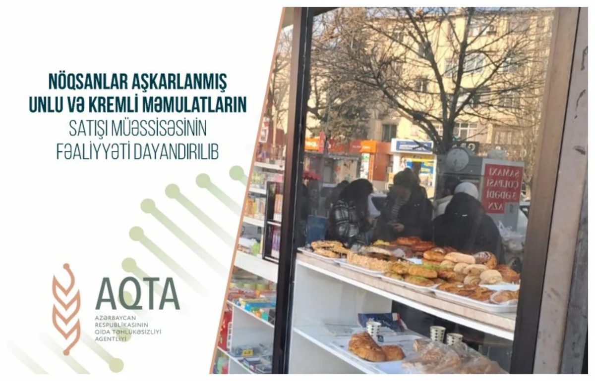 Nöqsanlar aşkarlanan un məmulatları mağazasının fəaliyyəti dayandırılıb