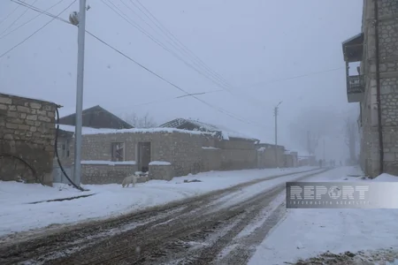 Şuşada mövsümün növbəti qar yağışı - FOTOREPORTAJ 