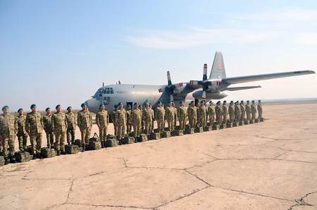 A group of Azerbaijani peacekeepers sent to Afghanistan