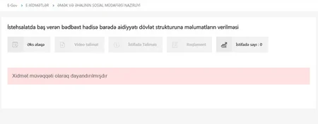​Əmək və Əhalinin Sosial Müdafiəsi Nazirliyinin elektron xidmətlərinin əksəriyyəti fəaliyyətini dondurub