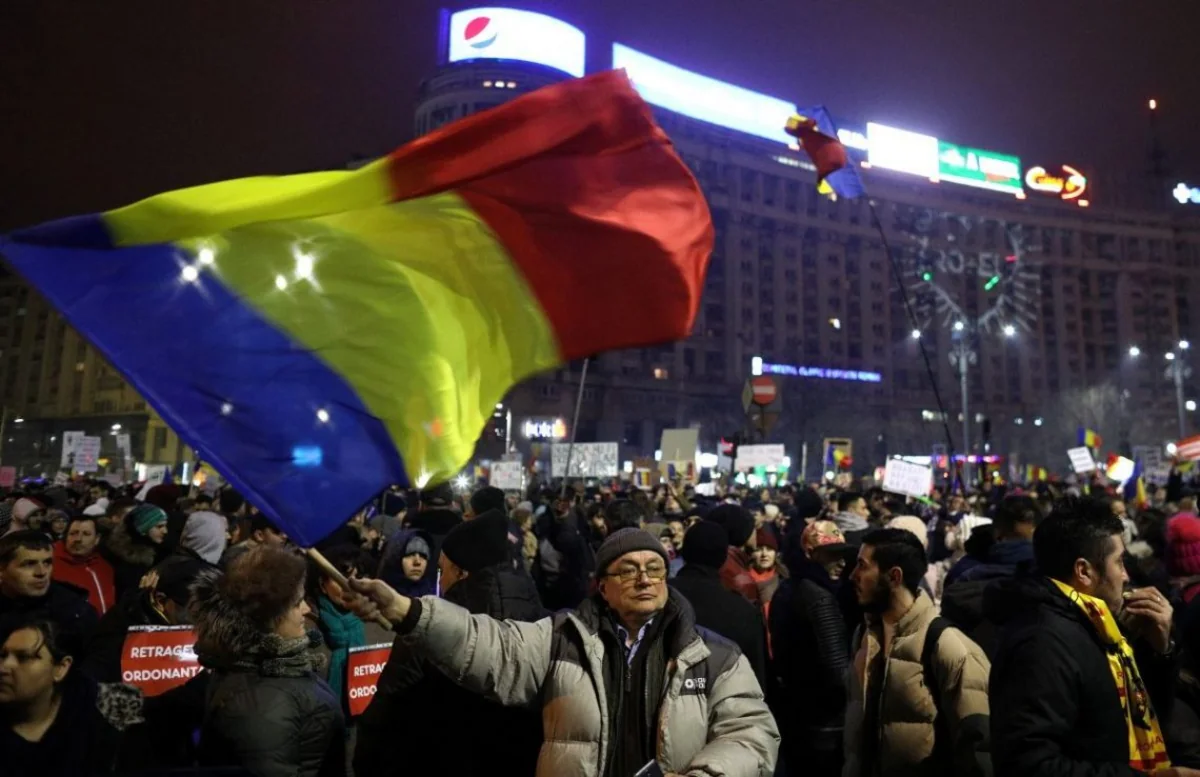 В Бухаресте проходят протесты против повторного проведения президентских выборов